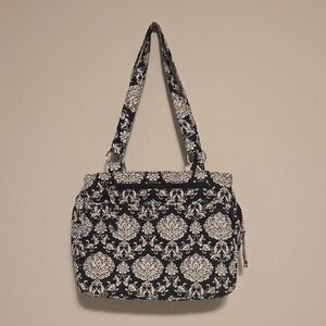 Fabric Black and White Patterned Women's Bag